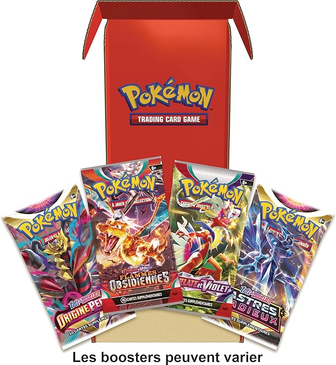 mystery box – pokemon – 4 boosters : eb10/eb11/eb12/ev3 – boosters variables – scellé – français mystery box – pokemon – 4 boosters : eb10/eb11/eb12/ev3 – boosters variables – scellé – français