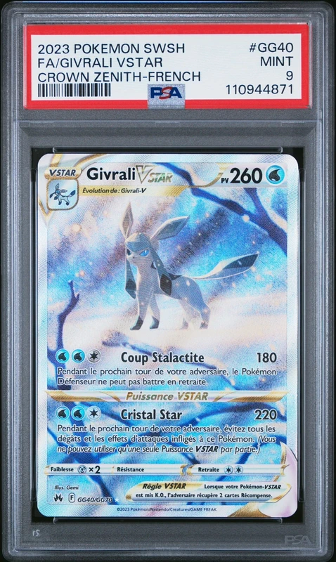 carte pokémon gradée – givrali vstar alt gg40/gg70 – psa 9 mint carte pokémon gradée – givrali vstar alt gg40/gg70 – psa 9 mint